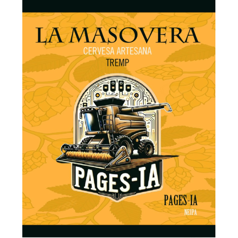 PAGES-IA - Cervesa artesana New England Indian Pale Ale (NEIPA) - La Masovera 33 cl